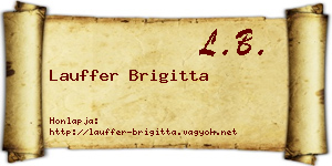 Lauffer Brigitta névjegykártya